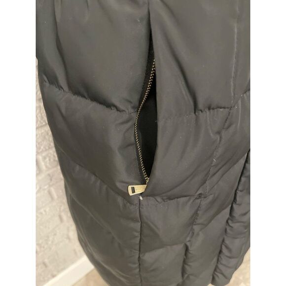 Cole Haan Signature Women Black Down Hooded Puffer Coat Size L - Picture 6 of 15